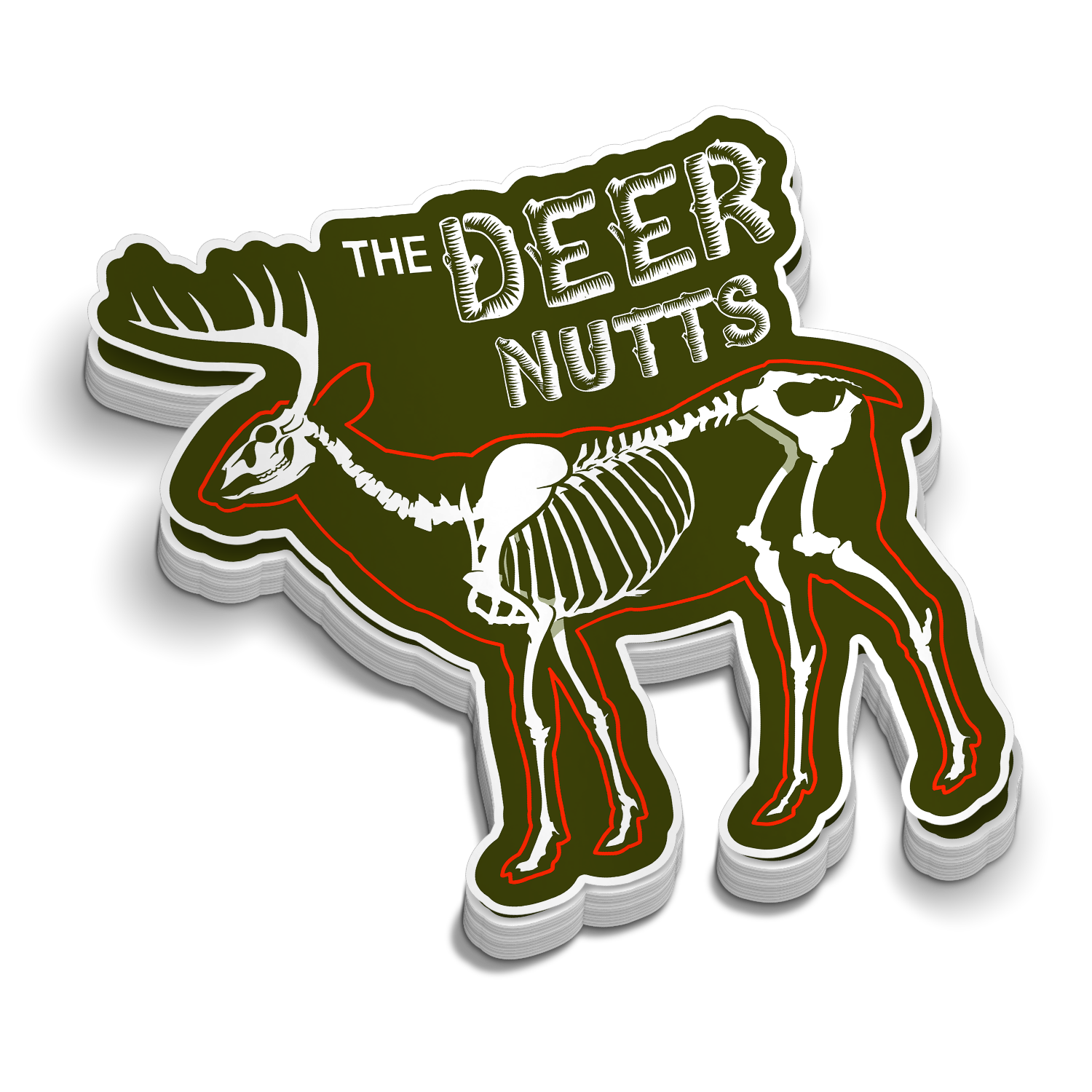 Deer Nuts Logo Sticker